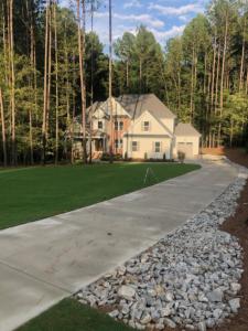 front yard drive stone