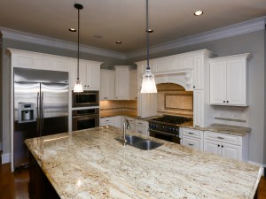 Granite kitchen island
