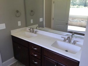 Square bowl vanity